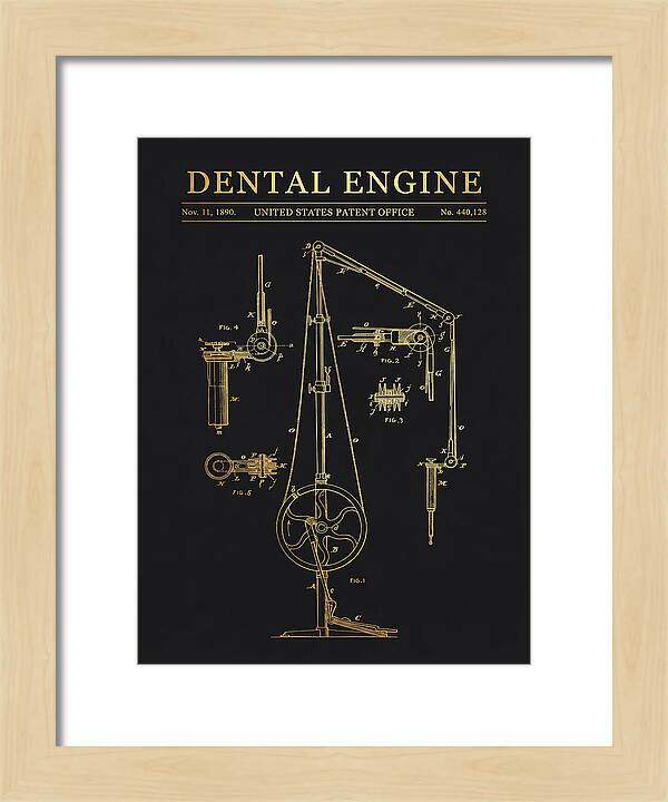 Dental Engine Gold Patent Us440128a