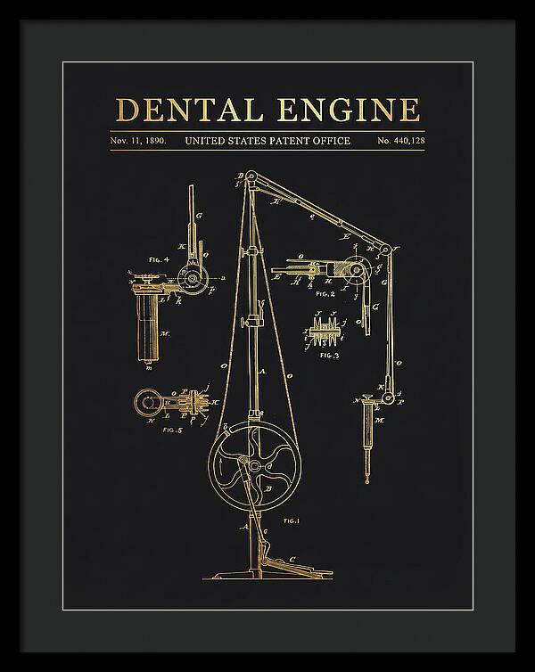 Dental Engine Gold Patent Us440128a