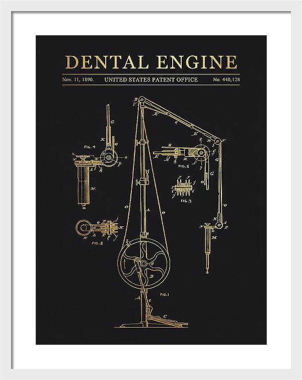 Dental Engine Gold Patent Us440128a