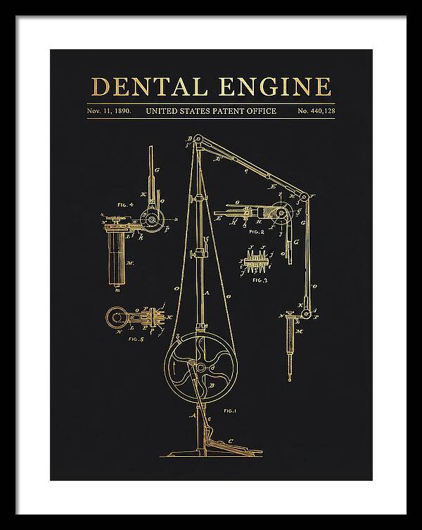 Dental Engine Gold Patent Us440128a