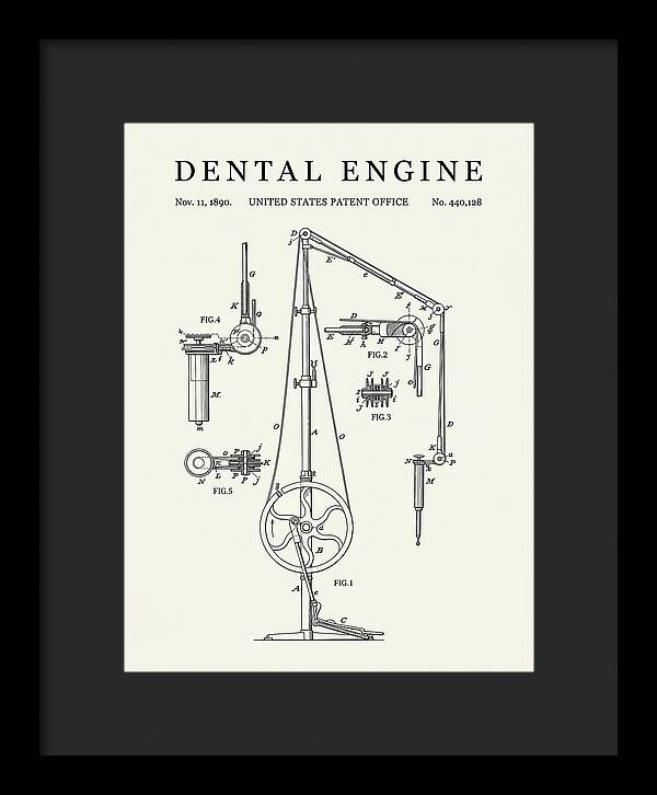 Dental Engine Minimalist Patent Us440128a