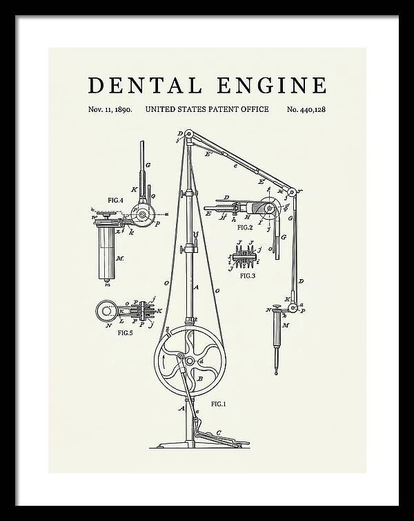 Dental Engine Minimalist Patent Us440128a