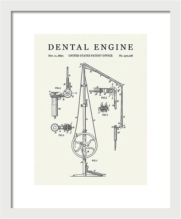 Dental Engine Minimalist Patent Us440128a