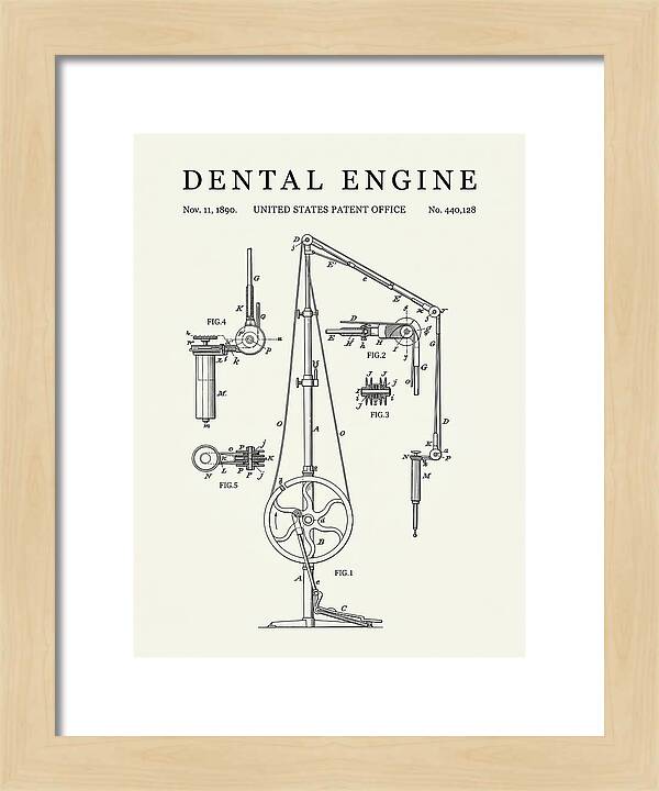 Dental Engine Minimalist Patent Us440128a