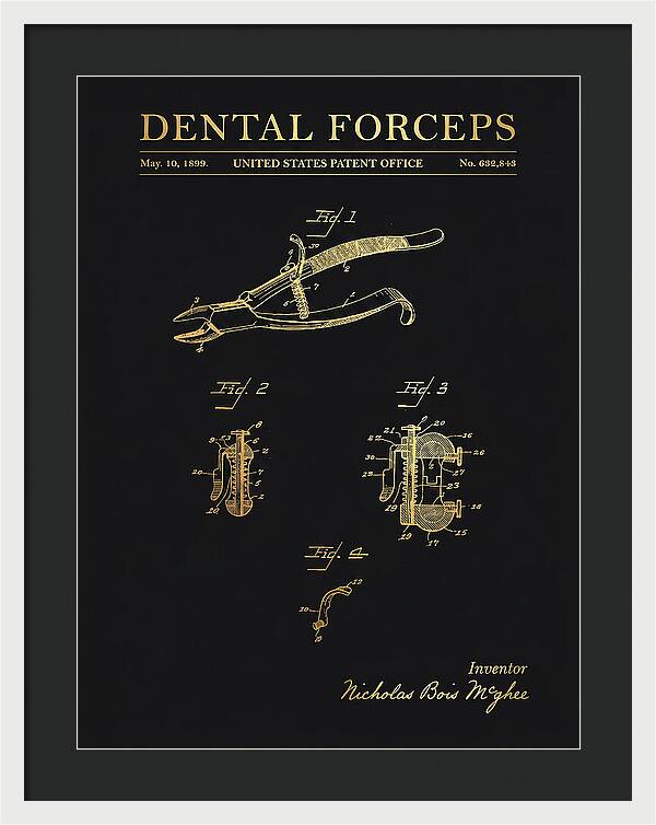 Dental Forceps Gold Patent Us632843a