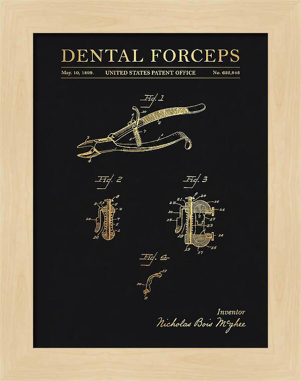 Dental Forceps Gold Patent Us632843a
