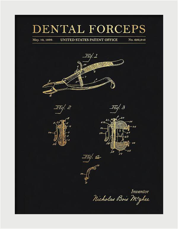 Dental Forceps Gold Patent Us632843a