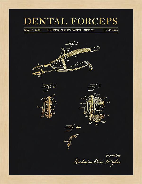 Dental Forceps Gold Patent Us632843a