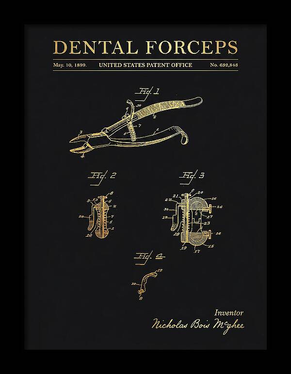 Dental Forceps Gold Patent Us632843a