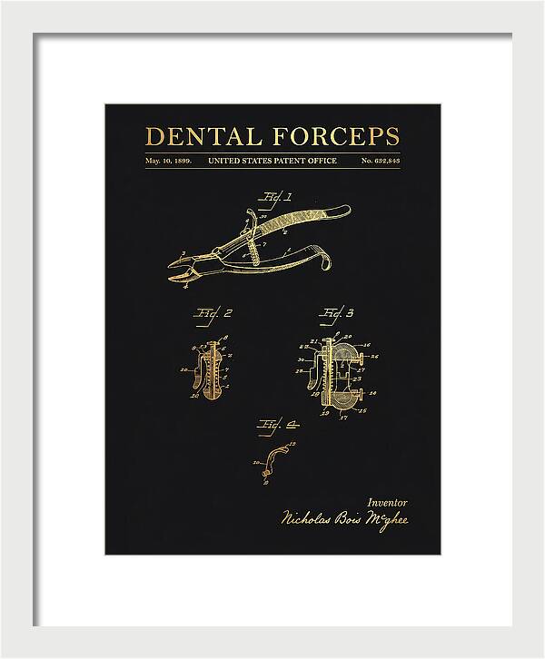 Dental Forceps Gold Patent Us632843a