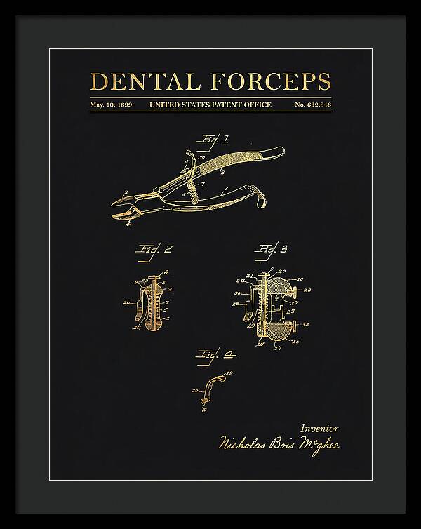 Dental Forceps Gold Patent Us632843a