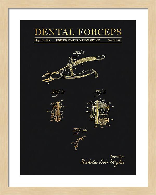 Dental Forceps Gold Patent Us632843a