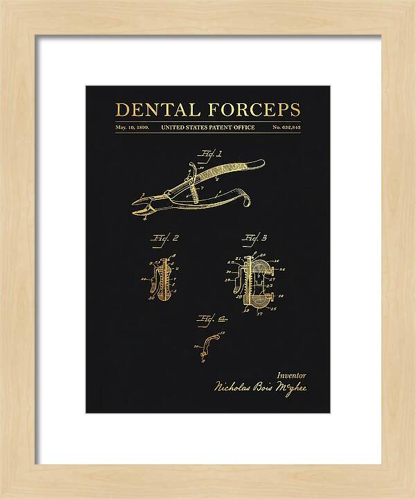 Dental Forceps Gold Patent Us632843a