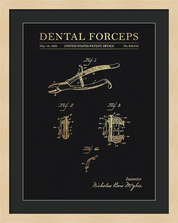Dental Forceps Gold Patent Us632843a