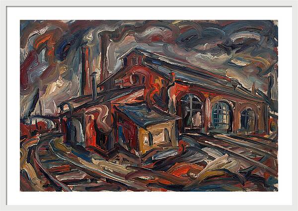 Depot Building In Expressionist Style