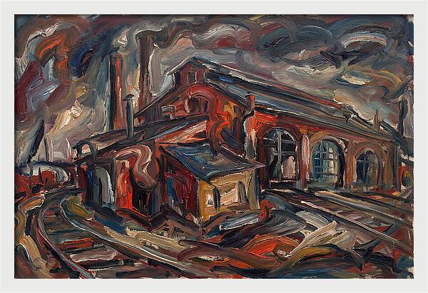 Depot Building In Expressionist Style