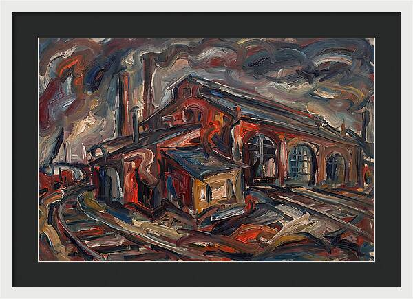 Depot Building In Expressionist Style
