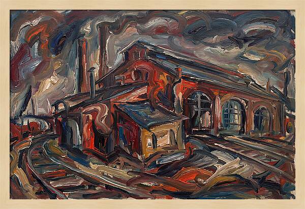 Depot Building In Expressionist Style