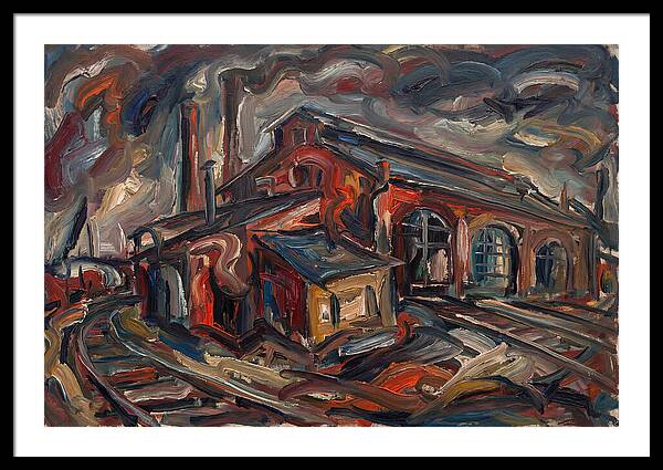 Depot Building In Expressionist Style