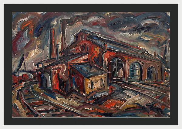 Depot Building In Expressionist Style