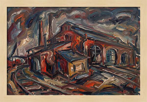 Depot Building In Expressionist Style