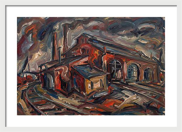 Depot Building In Expressionist Style