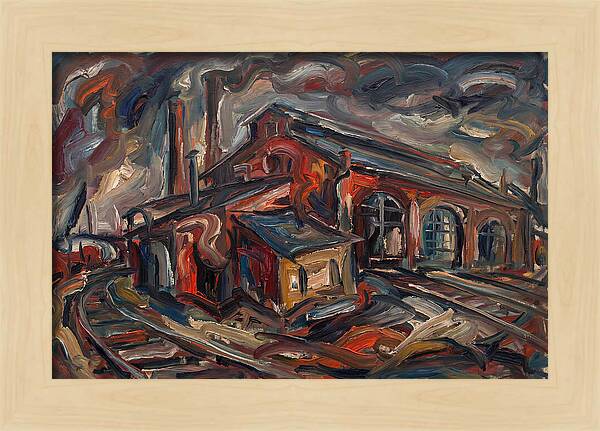 Depot Building In Expressionist Style