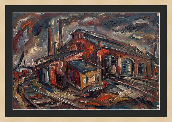 Depot Building In Expressionist Style