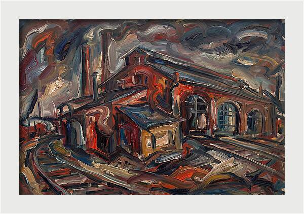 Depot Building In Expressionist Style