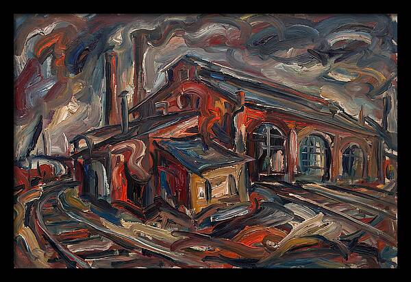 Depot Building In Expressionist Style