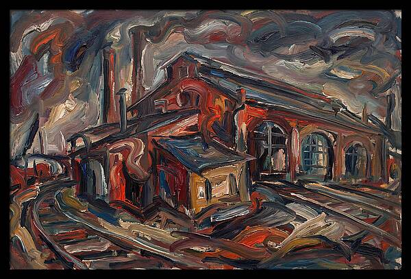 Depot Building In Expressionist Style