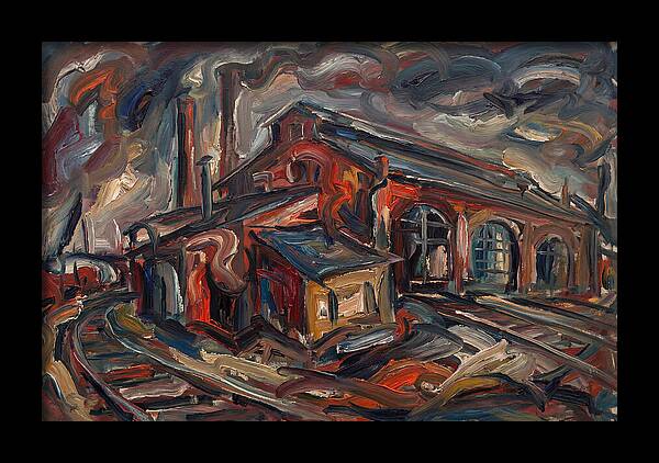 Depot Building In Expressionist Style