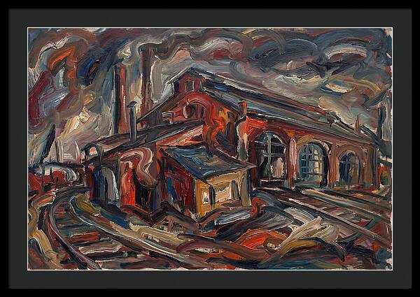 Depot Building In Expressionist Style