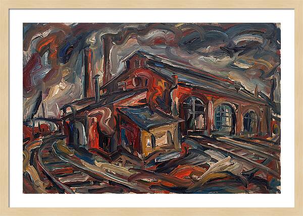 Depot Building In Expressionist Style