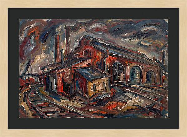 Depot Building In Expressionist Style