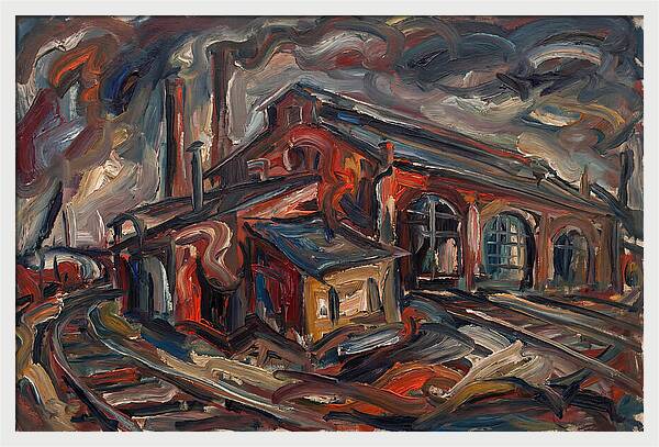 Depot Building In Expressionist Style