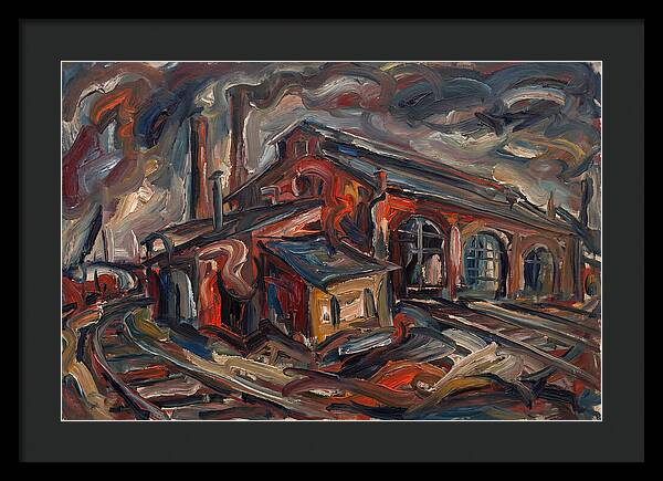 Depot Building In Expressionist Style