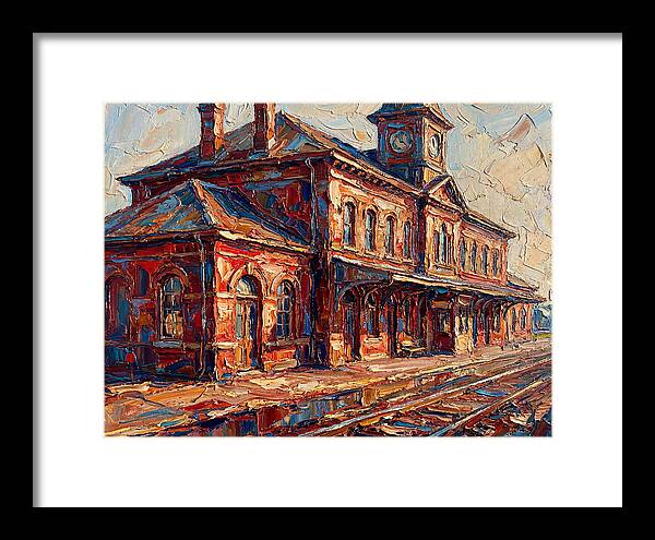 Depot Building In Vibrant Hues