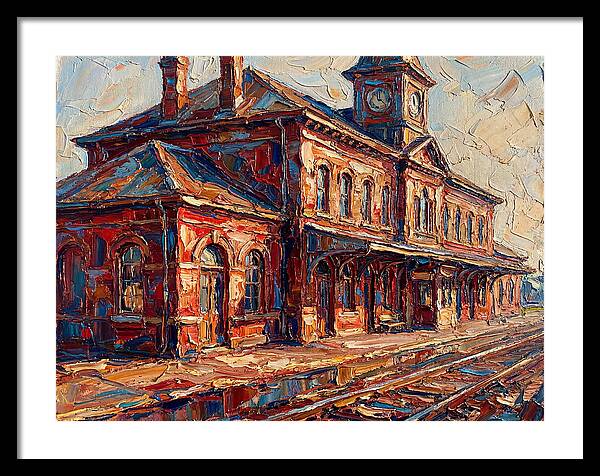 Depot Building In Vibrant Hues