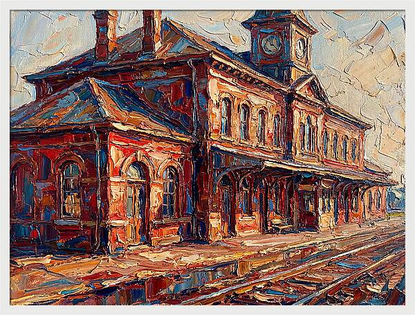 Depot Building In Vibrant Hues