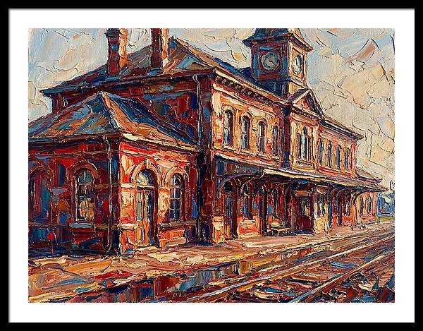 Depot Building In Vibrant Hues