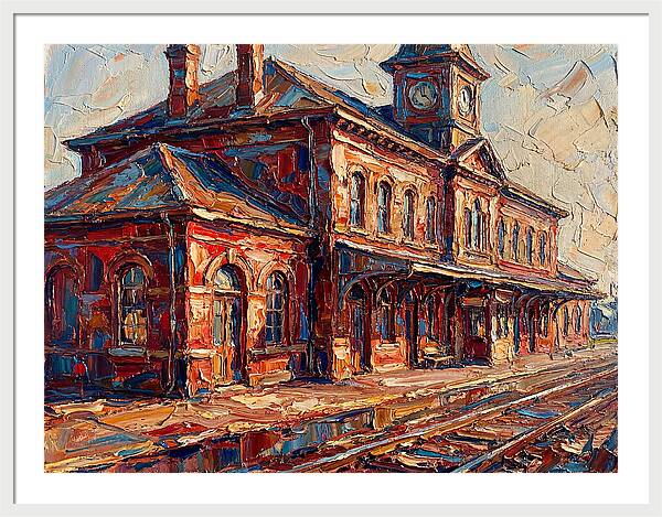 Depot Building In Vibrant Hues