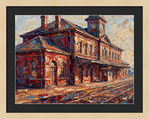Depot Building In Vibrant Hues