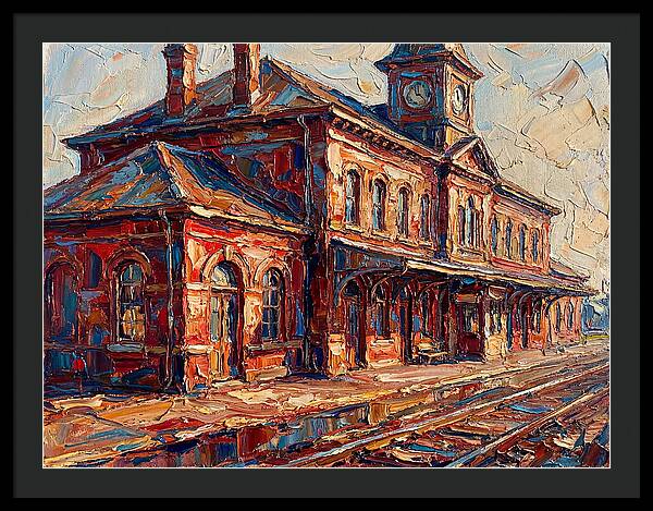 Depot Building In Vibrant Hues