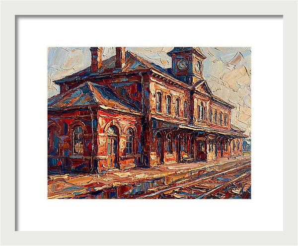 Depot Building In Vibrant Hues