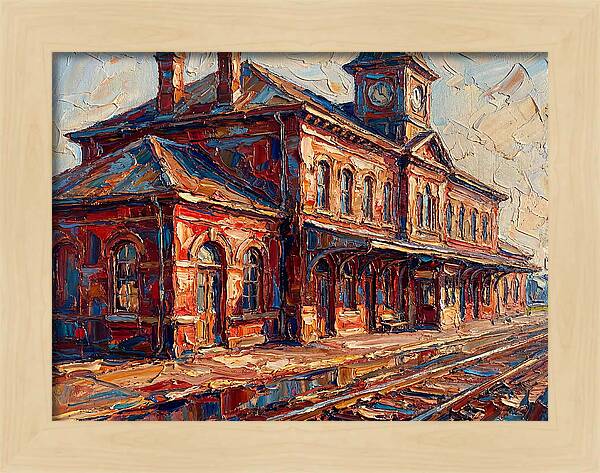 Depot Building In Vibrant Hues