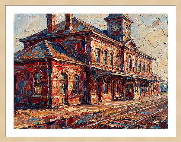 Depot Building In Vibrant Hues