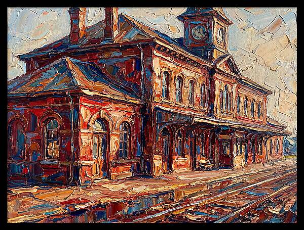Depot Building In Vibrant Hues