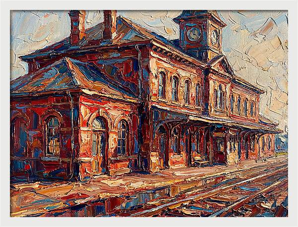 Depot Building In Vibrant Hues