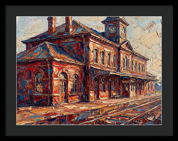 Depot Building In Vibrant Hues